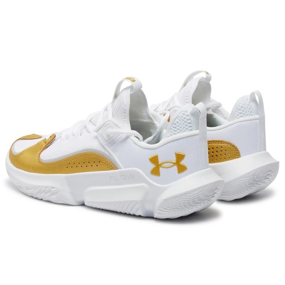 Under Armour UA Flow FUTR X 3 Basketball Shoes 3026630-103 WHITE GOLD M10/W11.5 - Picture 3 of 7